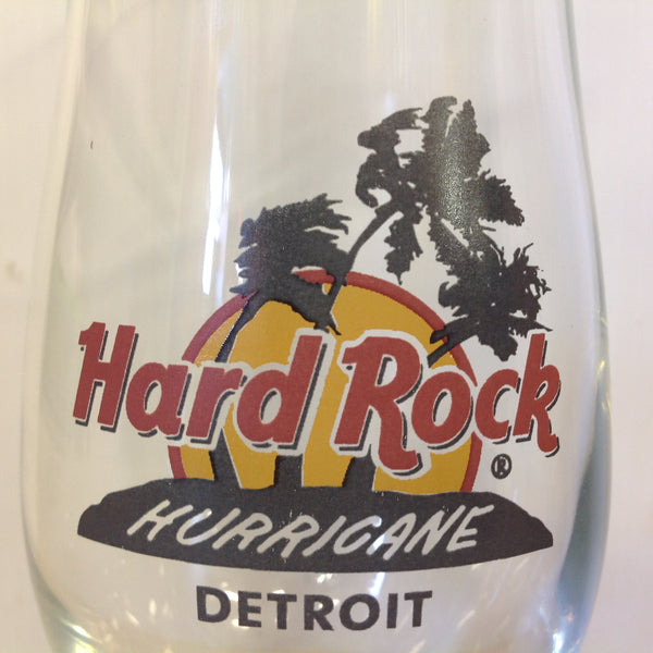 Vintage 2000's Hard Rock Cafe Detroit Hurricane Glass in Box