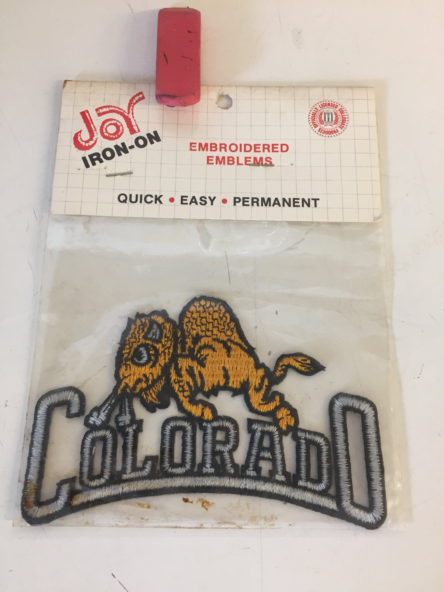 Vintage NOS 1990's University Of Colorado Buffaloes Iron-On Embroidered Emblems Patch