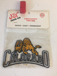 Vintage NOS 1990's University Of Colorado Buffaloes Iron-On Embroidered Emblems Patch