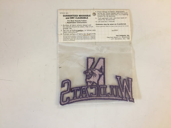 Vintage NOS 1990's Northwestern Wildcats Illinois University Iron-On Embroidered Emblems Patch