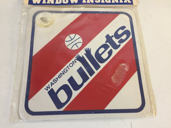 Vintage NOS 1990's Washington Bullets NBA Team Window Insignia