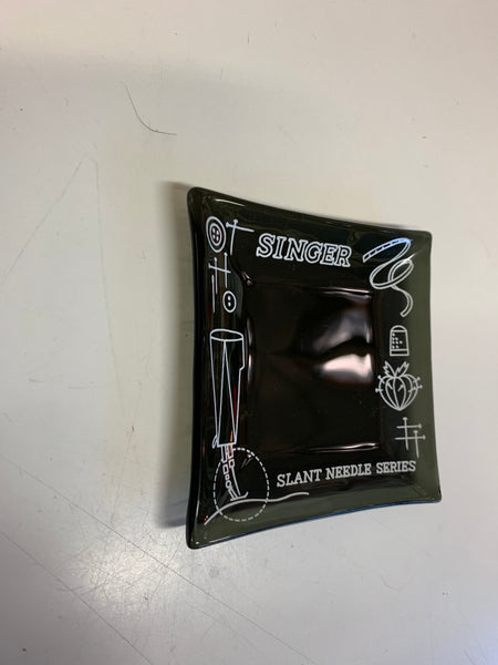 Vintage Black Glass Singer Sewing Dish Slant Needle Series