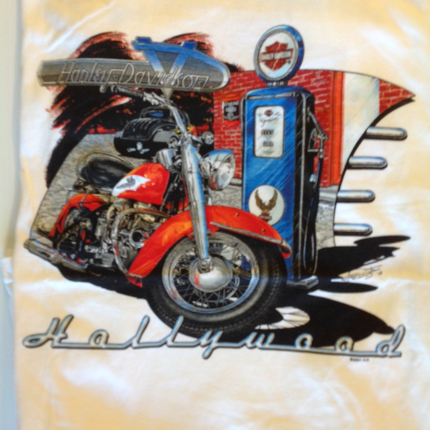 2001 Holubek Official Harley Davidson Hollywood California XL T-Shirt with Tags