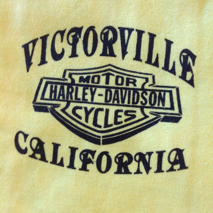 2000's Souvenir Victorville California Harley Davidson Motorcycles Men's XL Yellow T-Shirt