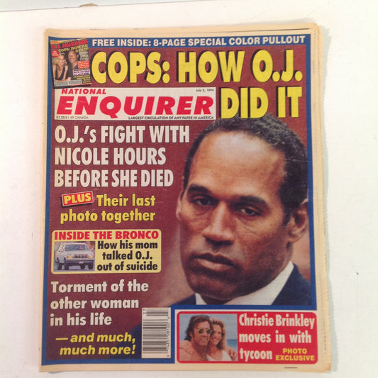 Vintage July 5 1994 NATIONAL ENQUIRER Special How OJ Did It 8-Page Pull-Out