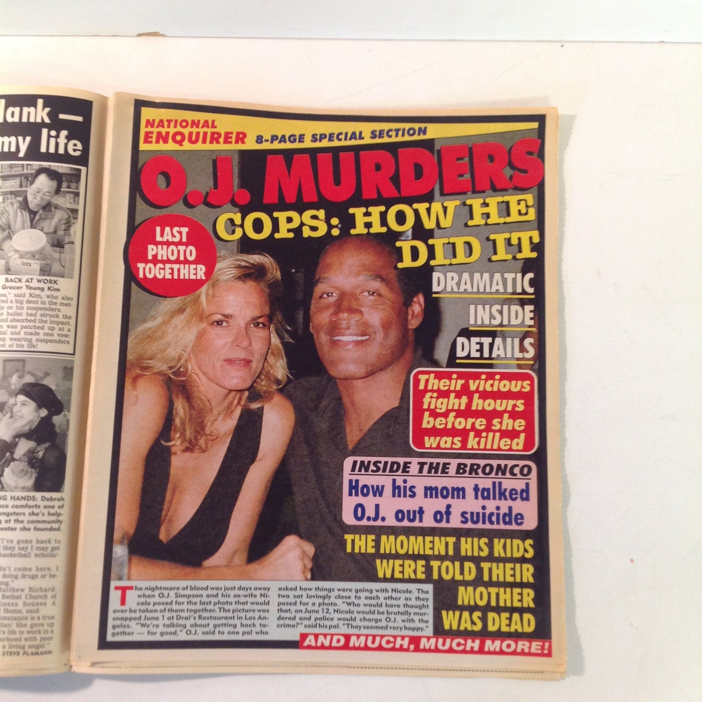 Vintage July 5 1994 NATIONAL ENQUIRER Special How OJ Did It 8-Page Pull-Out