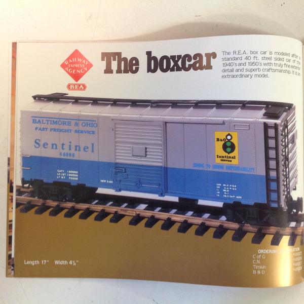 Vintage 1989 Railway Express Agency Standard of Excellence Color Model Train Catalog