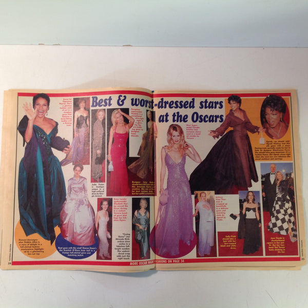 Vintage April 11 1995 NATIONAL ENQUIRER Whitney Houston Scandal Julia Roberts Lyle Lovett Oscars Dressed