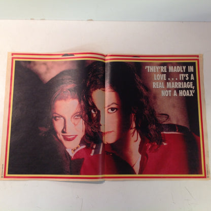 Vintage 1990's NATIONAL ENQUIRER Michael Jackson & Lisa Marie Presley 8-Page Special Section