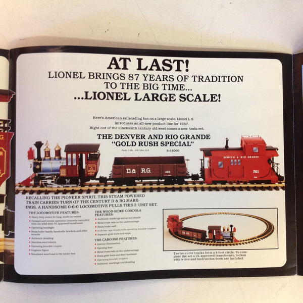 Vintage 1987 Lionel Toy Train Large Scale Denver Rio Grande Color Brochure