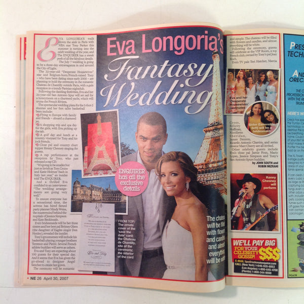 Vintage April 2007 NATIONAL ENQUIRER Tom & Katie Marriage Counseling Larry Birkhead Secret Gay Life Virginia Tech Killer