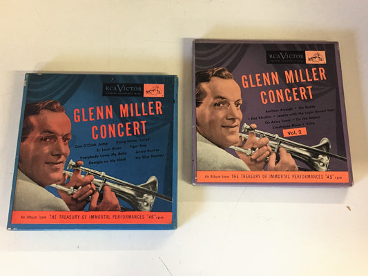 Vintage Glenn Miller Concert Vol 1 & Vol 2 45's Box Sets RCA Victor