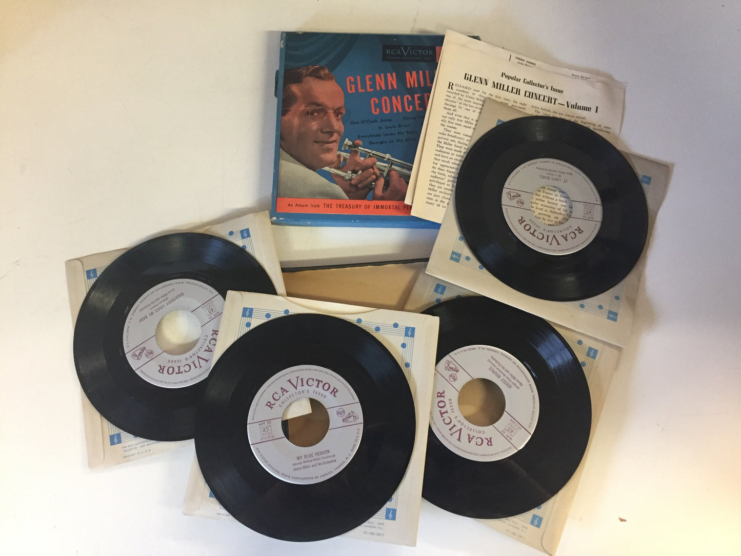 Vintage Glenn Miller Concert Vol 1 & Vol 2 45's Box Sets RCA Victor