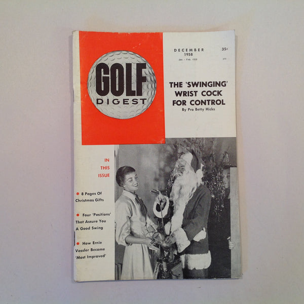 Vintage December 1958 GOLF DIGEST Magazine Swinging Wrist Cock for Control and Christmas Gifts