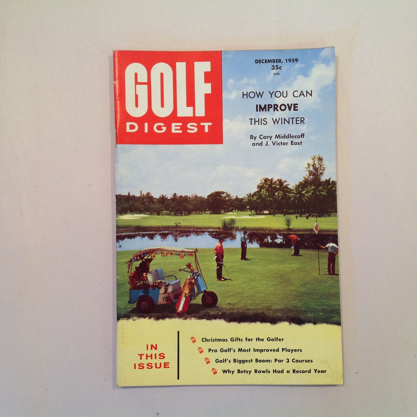 Vintage December 1959 GOLF DIGEST Magazine Christmas Gifts Most Improved Winter Play