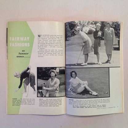 Vintage September 1960 GOLF DIGEST Magazine Dow Finsterwald Chick Evans US Amateur
