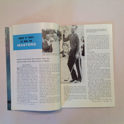 Vintage April 1961 GOLF DIGEST Magazine How to Line Up Doug Ford