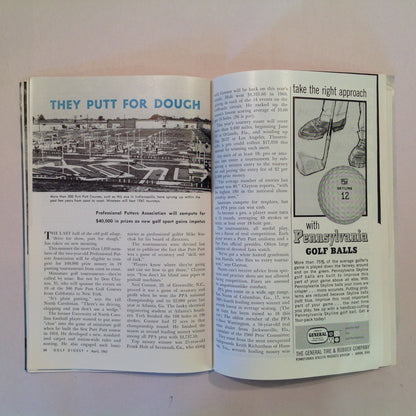 Vintage April 1961 GOLF DIGEST Magazine How to Line Up Doug Ford