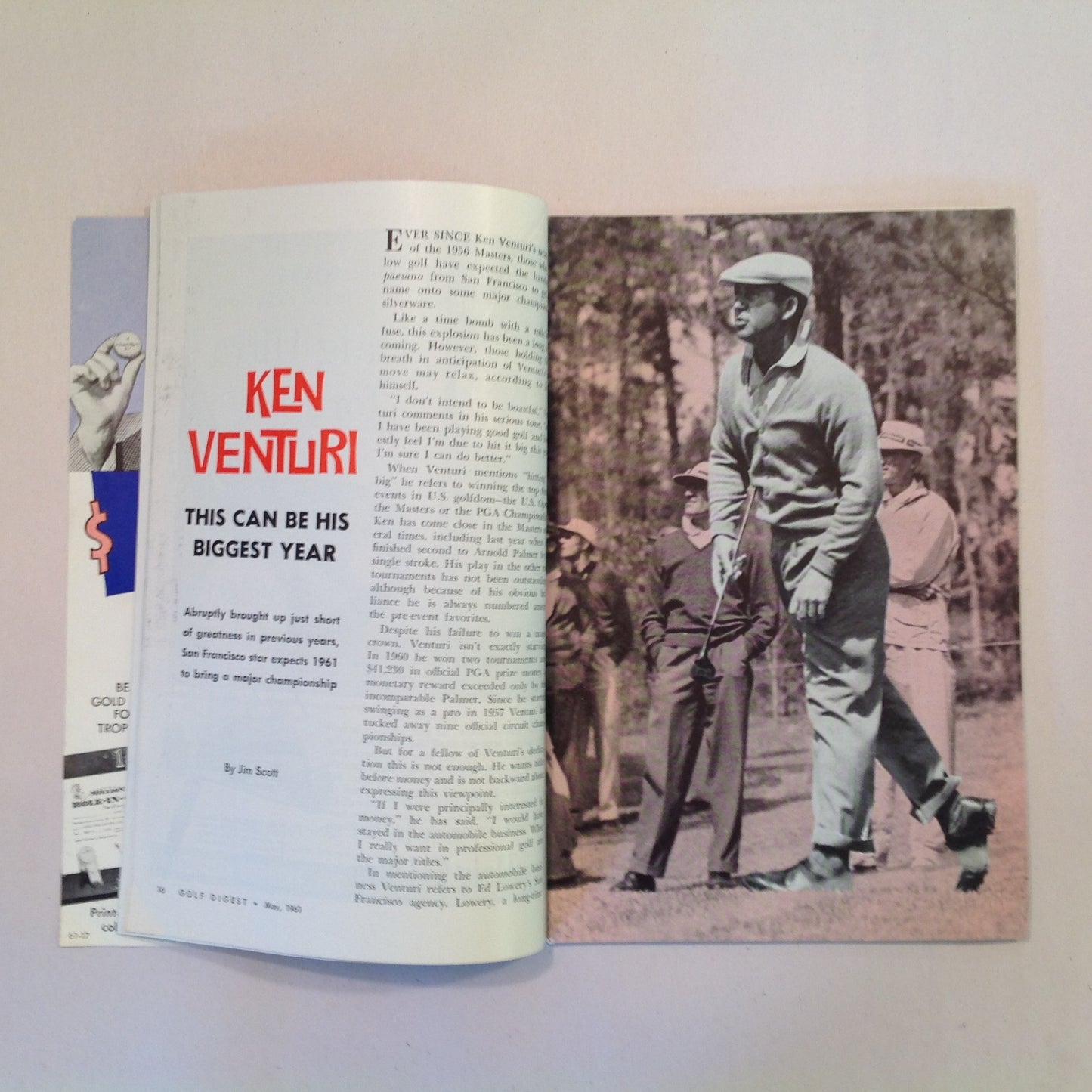 Vintage May 1961 GOLF DIGEST Magazine Ken Venturi's Biggest Year