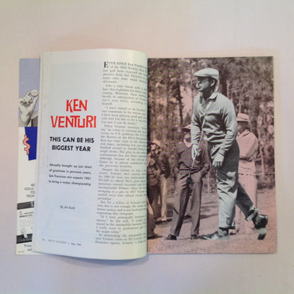 Vintage May 1961 GOLF DIGEST Magazine Ken Venturi's Biggest Year