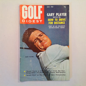 Vintage July 1961 GOLF DIGEST Magazine Gary Player Drive for Distance