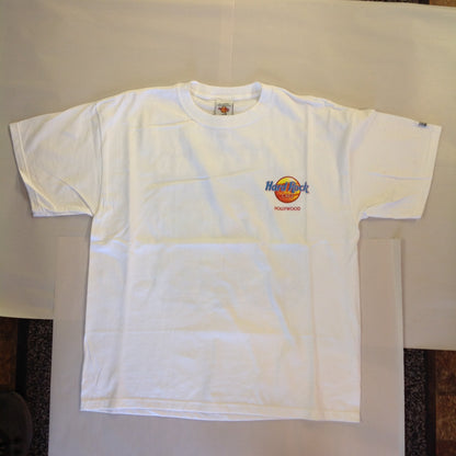 Authentic Hard Rock Cafe Hollywood Souvenir Men's XL White Heavy Tee T-Shirt with Tags