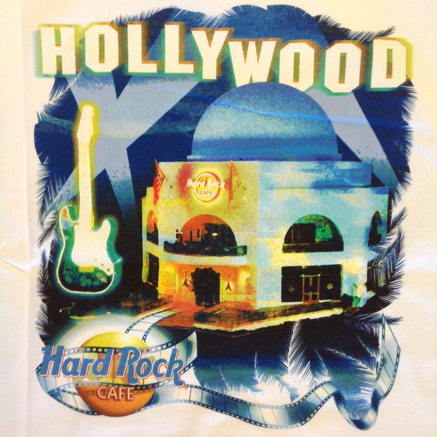 Authentic Hard Rock Cafe Hollywood Souvenir Men's XL White Heavy Tee T-Shirt with Tags