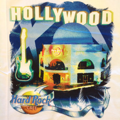 Authentic Hard Rock Cafe Hollywood Souvenir Men's XL White Heavy Tee T-Shirt with Tags