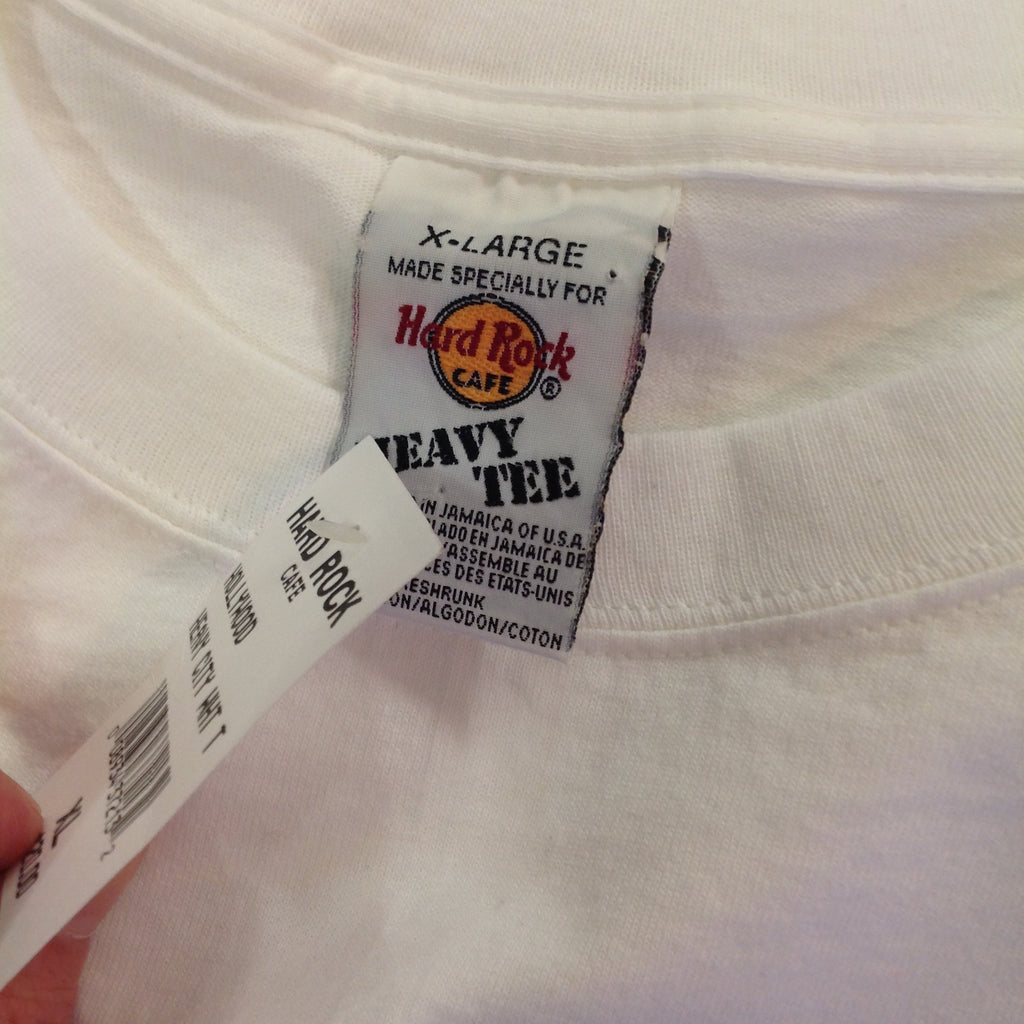 Authentic Hard Rock Cafe Hollywood Souvenir Men's XL White Heavy