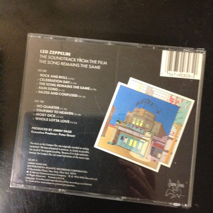 CD Led Zeppelin The Soundtrack From The Film The Song Remains The Same Movie Score SS201-2    2 Disc