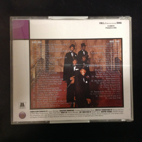 CD The Best of the Temptations Anthology 2 Disc set 31453-0524-2 Motown