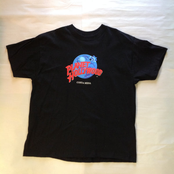 Authentic Souvenir Men's XL Black Short Sleeve Cotton Planet Hollywood Costa Mesa T-Shirt