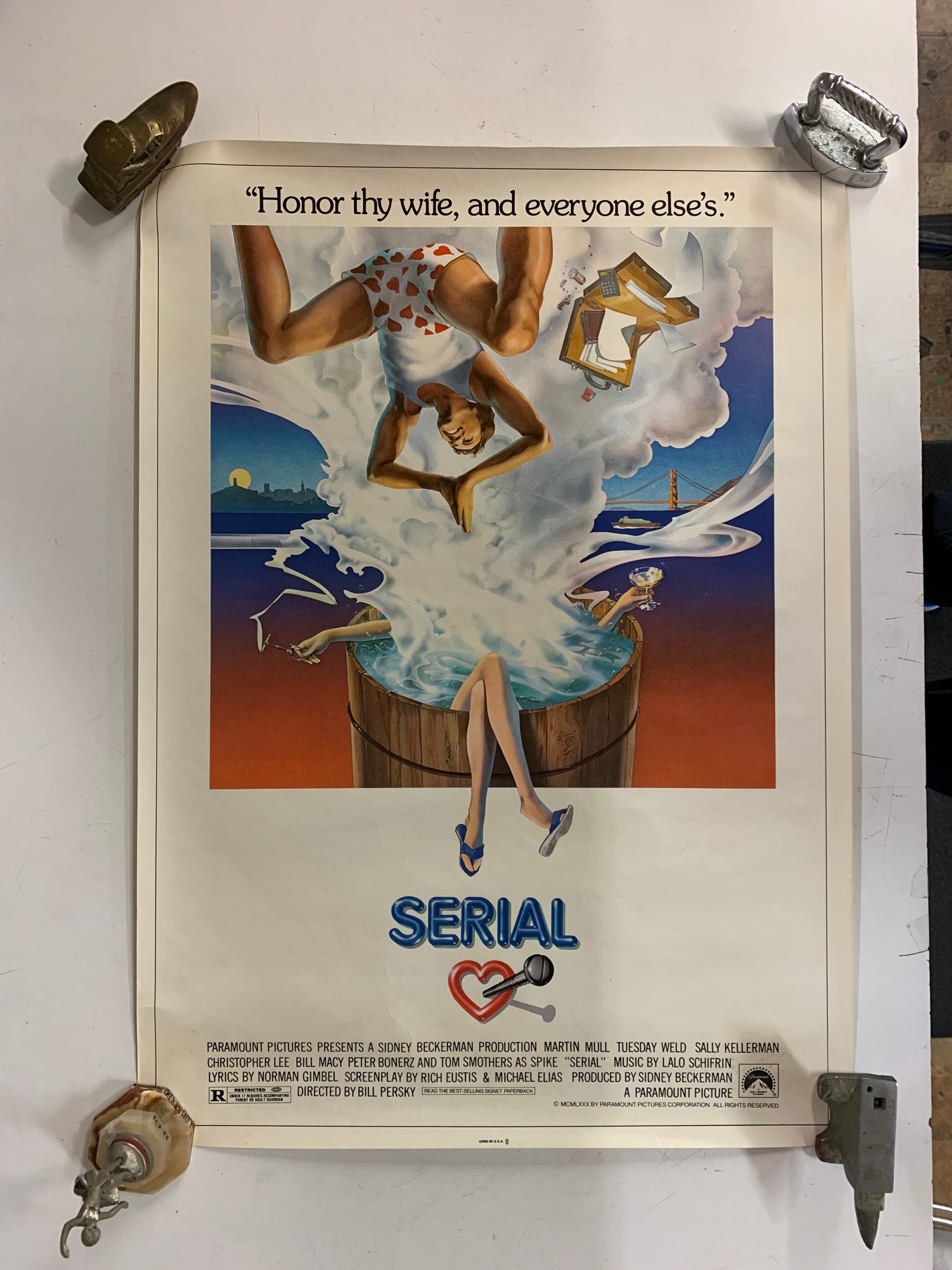 Vintage 1980 SERIAL Movie Theater Give Away Poster