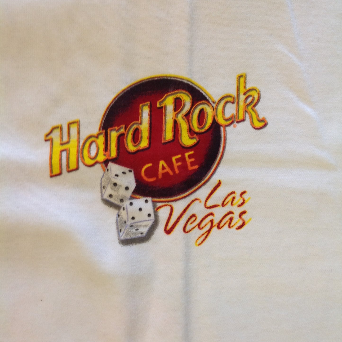 Authentic Souvenir Men's XL White Short Sleeve Hard Rock Cafe Las Vegas T-Shirt