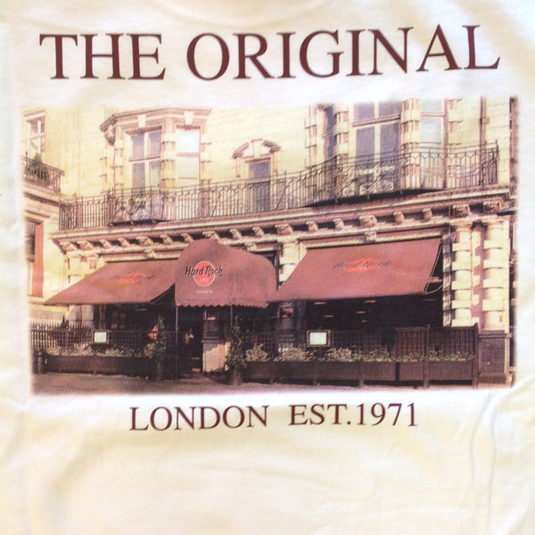 Authentic Men's XL White Short Sleeve Hard Rock Cafe London Original T-Shirt