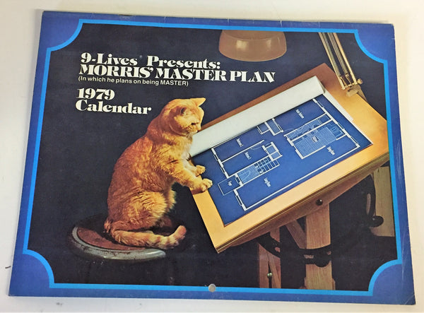 Vintage 1979 9-Lives Presents MORRIS'S MASTER PLAN Calendar NOS