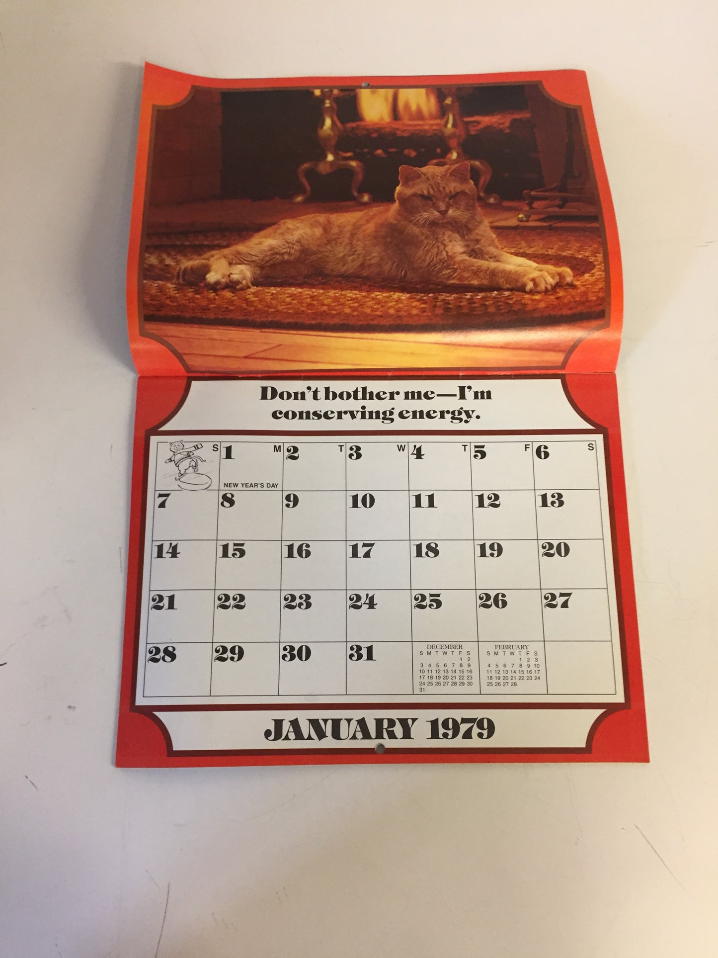 Vintage 1979 9-Lives Presents MORRIS'S MASTER PLAN Calendar NOS