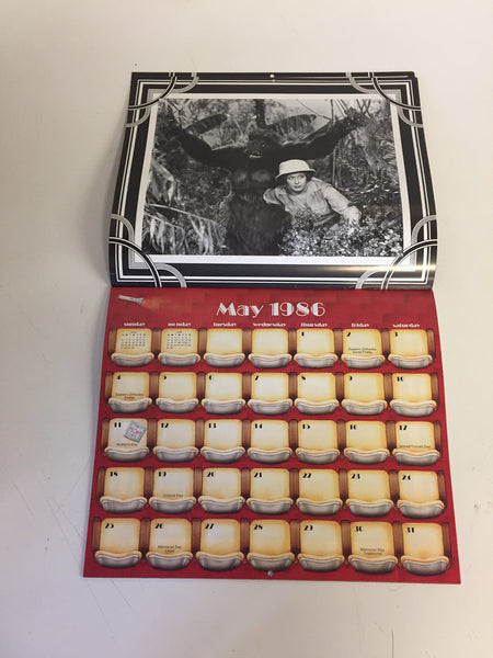 Vintage 1986 MOVIE MADNESS Calendar W/ Stickers Classics