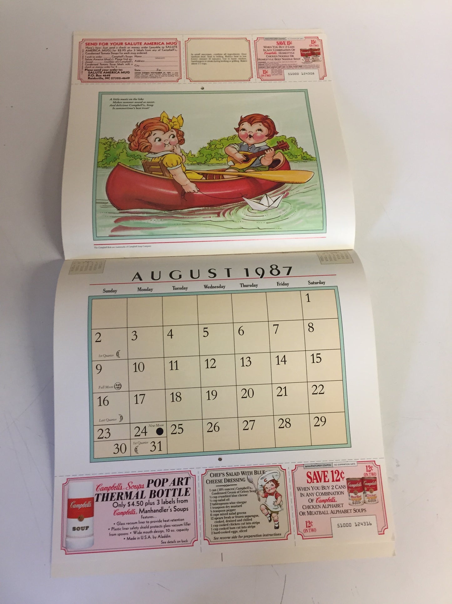 Vintage 1987 Campbell Soup Kids Calendar NOS Unused