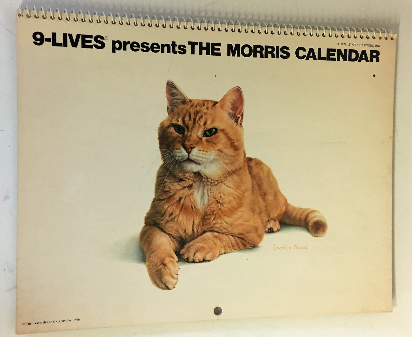 Vintage 1977 9-Lives Presents THE MORRIS CALENDAR Morris The Cat
