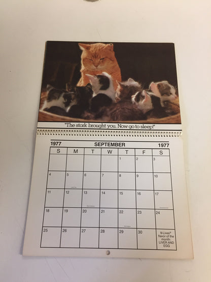 Vintage 1977 9-Lives Presents THE MORRIS CALENDAR Morris The Cat