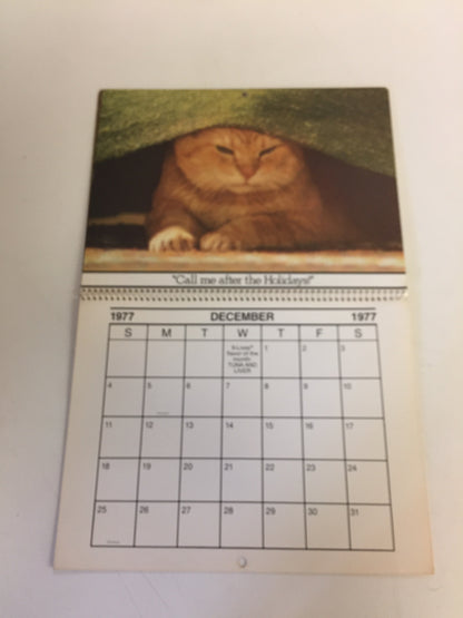 Vintage 1977 9-Lives Presents THE MORRIS CALENDAR Morris The Cat