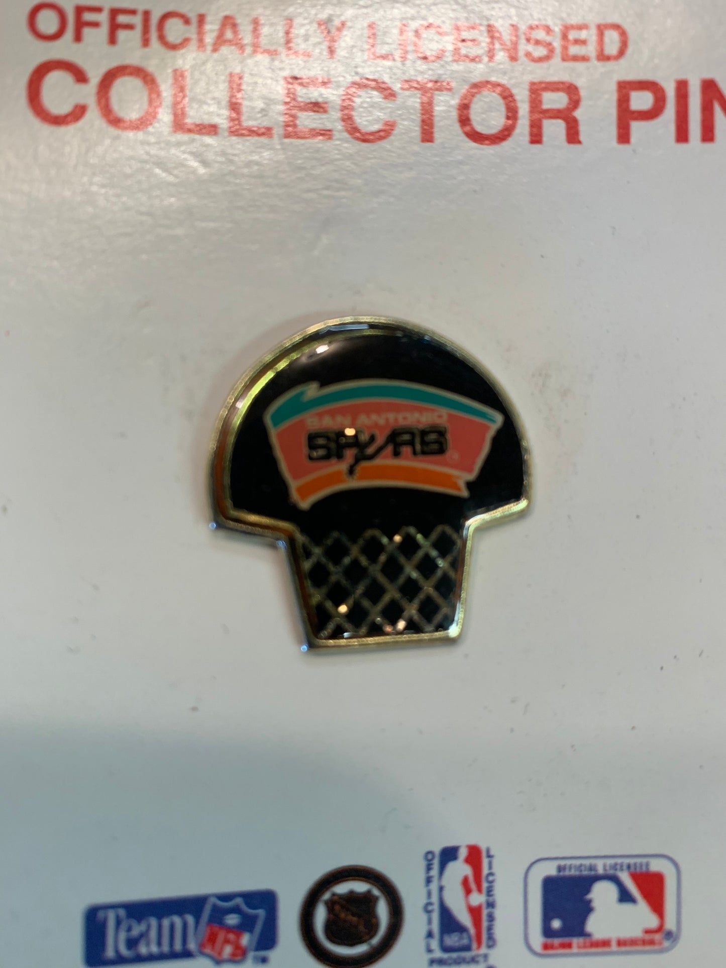 Vintage 1990's San Antonio Spurs Lapel Pin Basketball Sports Souvenir NBA NOS
