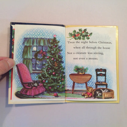 Vintage 1950 Children's Hardcover The Night Before Christmas McNally Junior Elf