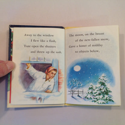 Vintage 1950 Children's Hardcover The Night Before Christmas McNally Junior Elf