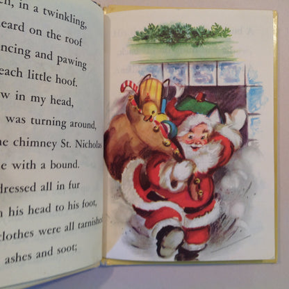 Vintage 1950 Children's Hardcover The Night Before Christmas McNally Junior Elf