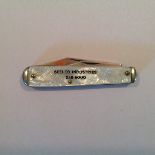 Vintage Promotional Enamel Handle Autopoint Pocket Knife Seelco Industries Detroit Michigan