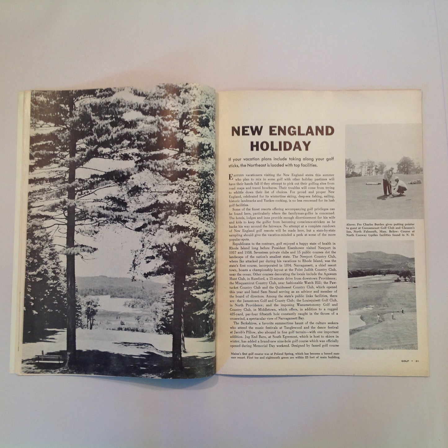 Vintage July 1960 GOLF Magazine Pro Pointers Lloyd Mangrum Mike Turnesa