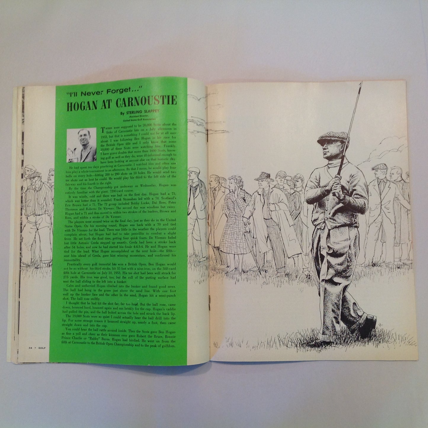 Vintage July 1960 GOLF Magazine Pro Pointers Lloyd Mangrum Mike Turnesa