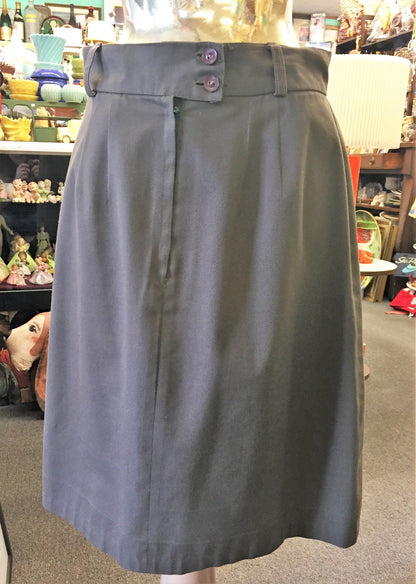 Vintage 1970's 80's Brownish Gray Businesses Mini Skirt